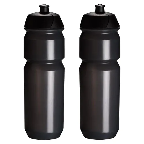 2 x bidony - 750 ml - przezroczysty czarny bidon