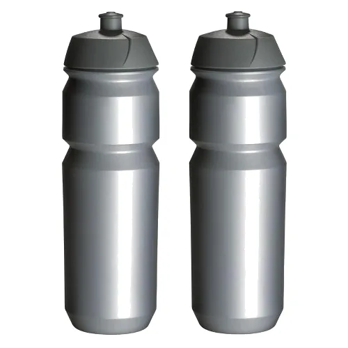 2 x bidony - 750 ml - srebrny bidon