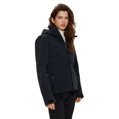 4F Kurtka narciarska 4FWAW24TTJAF584 Czarny Slim Fit
