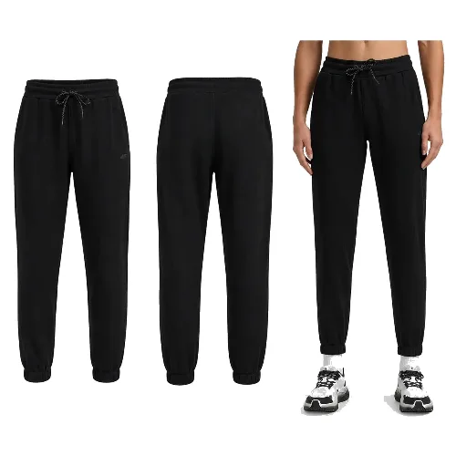 4F SPODNIE DAMSKIE DRESOWE JOGGERY SPORTOWE CZARNE