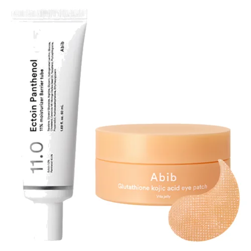 Abib - Ectoin Panthenol 11% Moisturizer Barrier Tube (1ea) X Glutathione Kojic Acid Eye Patch Vita Jelly (1ea) Set