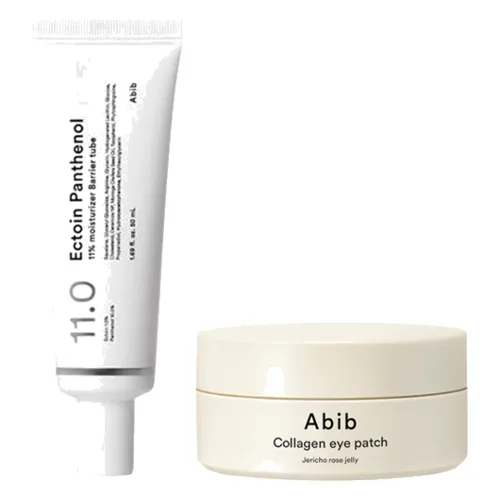 Abib - Ectoin Panthenol 11% Moisturizer Barrier Tube (1ea) X Jericho Rose Collagen Eye Patch Jelly (1ea) Set