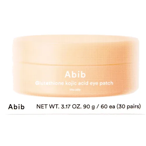 Abib Glutathione Kojic Acid Eye Patch Vita Jelly, Hydrożelowe płatki pod oczy z glutationem i kwasem kojowym, 60 szt
