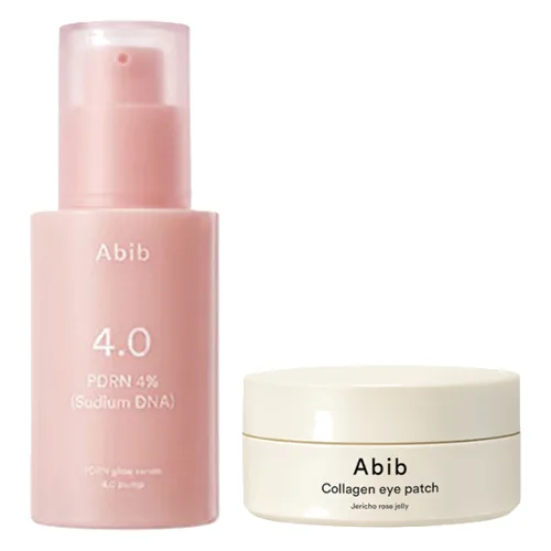 Abib - PDRN Glow Serum 4.0 Pump (1ea) X Jericho Rose Collagen Eye Patch Jelly (1ea) Set