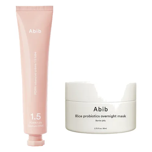 Abib - PDRN Intensive Creme 1.5 Tube (1ea) X Rice Probiotics Overnight Mask Barrier Jelly (1ea) Set