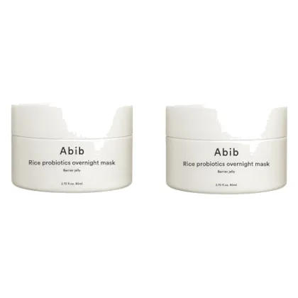 Abib - Rice Probiotics Overnight Mask Barrier Jelly - 80ml (2szt.) Set