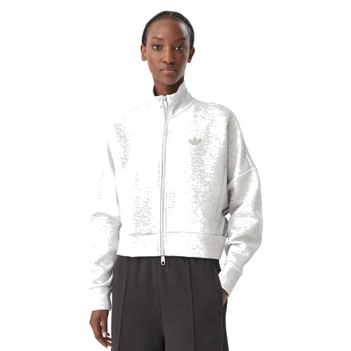 adidas Bluza Spacer HY8037 Szary jasny Oversize