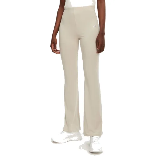 adidas Legginsy Essentials Small Logo JD3072 Beżowy Flare Fit