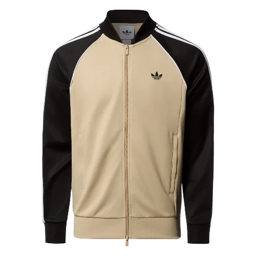 adidas Originals kurtka treningowa - Stokha Mężczyźni Materiał dresowy beżowy|czarny