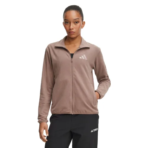 adidas Polar Terrex Multi Essentials Full Zip Fleece Jacket KY9854 Brązowy jasny Regular Fit