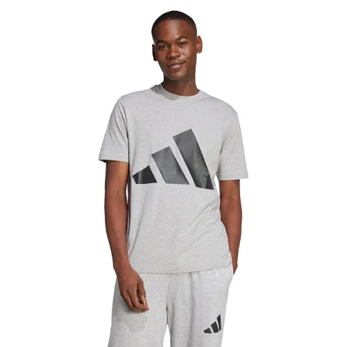 adidas T-Shirt Essentials Big Logo JE8948 Szary Regular Fit
