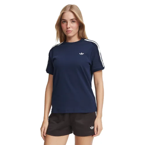 adidas T-Shirt Lace 3 Stripes LG4264 Granatowy Regular Fit