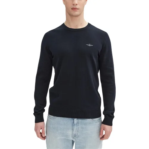 AERONAUTICA MILITARE Granatowy męski sweter
