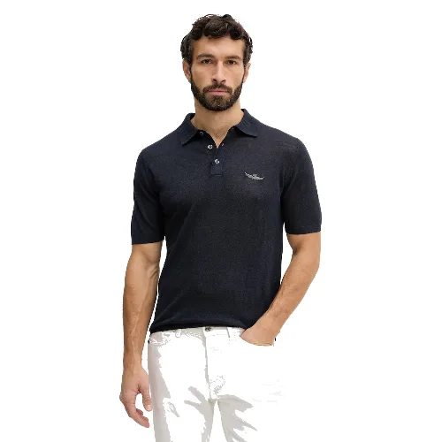 Aeronautica Militare polo męskie lniane