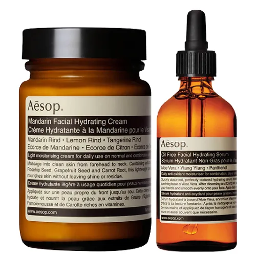Aesop Mandarin Facial Cream and Lightweight Serum Duo