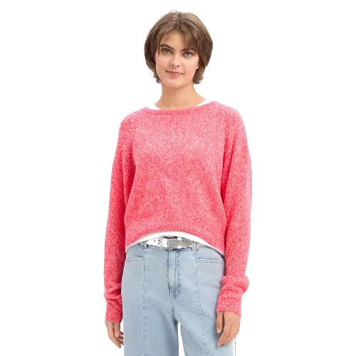 american vintage sweter wełniany - Nuggy Kobiety Wełna czerwony