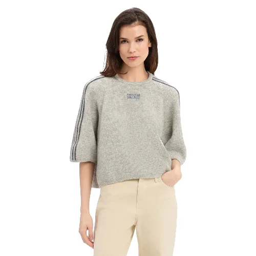 american vintage Sweter z dzianiny z zawartością alpaki Kobiety szary, XS/S