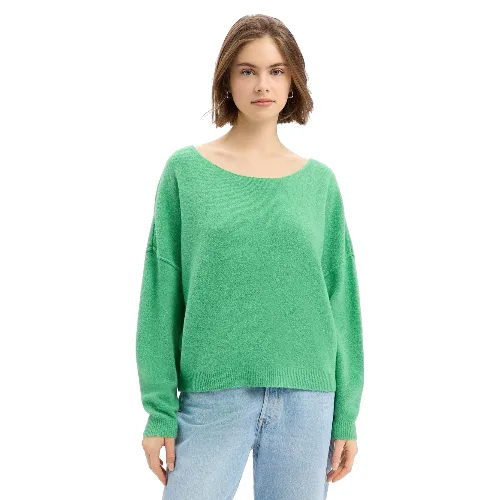 american vintage sweter z dzianiny z zawartością wełny - Damsville Kobiety zielony, M/L