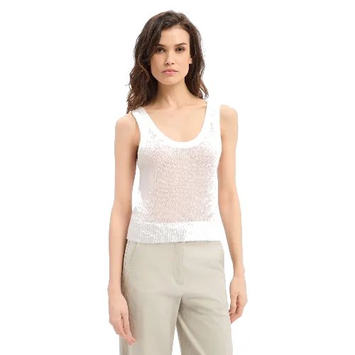 american vintage top z dzianiny z wełną i kaszmirem - Bodyrow Kobiety Lyocell biały