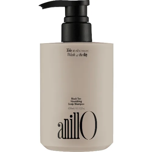 Anillo Black Tea Nourishing Scalp Shampoo, Odżywczy szampon do skóry głowy i włosów, 450 ml