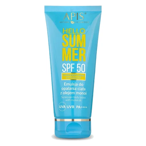 Apis Hello Summer Emulsja do opalania ciała z olejem monoi Balsamy do ciała 200 ml