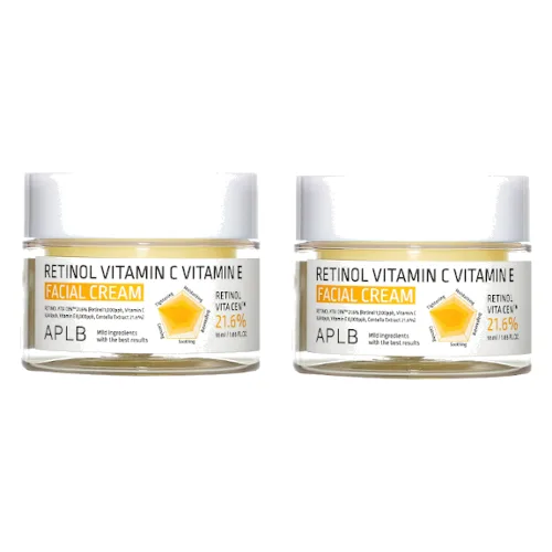 APLB - Retinol Vitamin C Vitamin E Facial Cream - 55ml (2szt.) Set