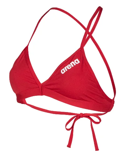 Arena Dames Bikini Topje Team Tie Back Rood