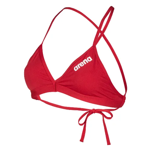 Arena Dames Bikini Topje Team Tie Back Rood