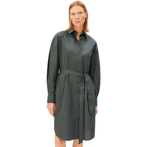 ARMEDANGELS Bluzka - Baryłkowy rękaw Poplin Kobiety Bawełna szary