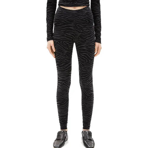 ARMEDANGELS Legginsy - Faribaa Zebraraa Kobiety Bawełna czarny|szary, XL