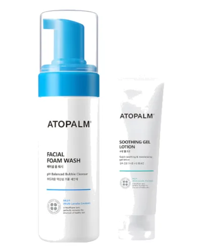 Atopalm - Facial Foam Wash - 150ml + Soothing Gel Lotion - 120ml