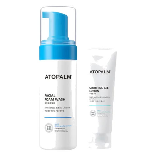 Atopalm - Facial Foam Wash - 150ml + Soothing Gel Lotion - 120ml