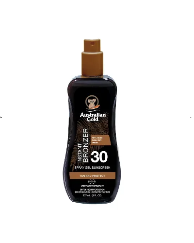 Australian Gold SPF 30 Spray Gel with Bronzer - Żel w sprayu do opalania z bronzerem Ochrona przeciwsłoneczna 237 ml