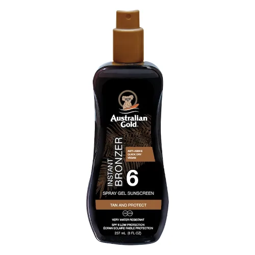Australian Gold SPF 6 Spray Gel with Bronzer - Żel w sprayu do opalania z bronzerem Po opalaniu 237 g