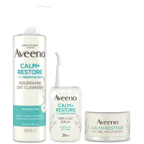 Aveeno Face Calm and Restore Morning Nourish Routine