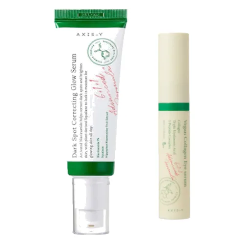AXIS-Y - Dark Spot Correcting Glow Serum - 50ml (1szt.) + Vegan Collagen Eye Serum - 10ml (1szt.) Set