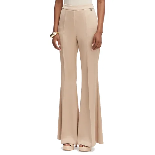 Babylon Spodnie materiałowe S00555 Beżowy Regular Fit