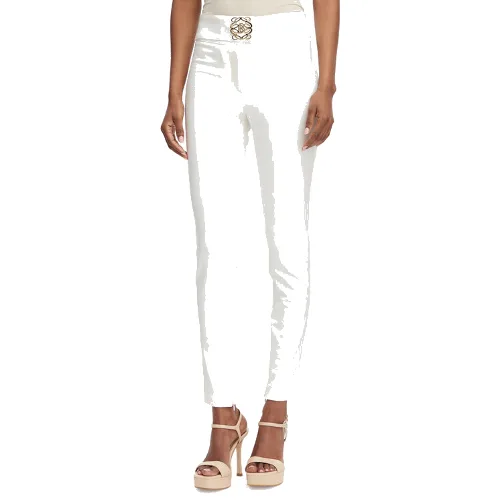 Babylon Spodnie materiałowe W E00057 Kremowy Slim Fit