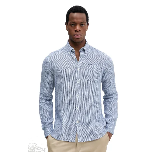 Barbour koszula lniana Linton Tailored Shirt