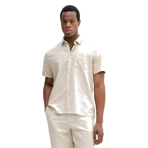 Barbour koszula męska z lnu Shirt Dept - Summer