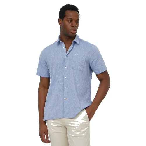Barbour koszula męska z lnu Shirt Dept - Summer