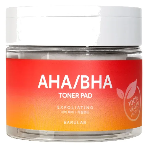 Barulab AHA/BHA Toner Pad Płatki Tonizujące z Kwasami AHA i BHA 160g