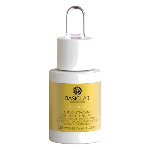 BasicLab ANTYOKSYDACYJNE SERUM REGENERUJĄCE ODŻYWIENIE I WYGŁADZENIE 15 ml Kolagen do twarzy