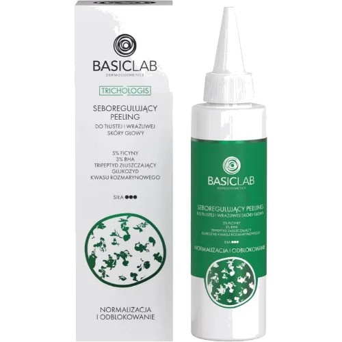 Basiclab Seboregulujący Peeling do tłustej i wrażliwej skóry głowy