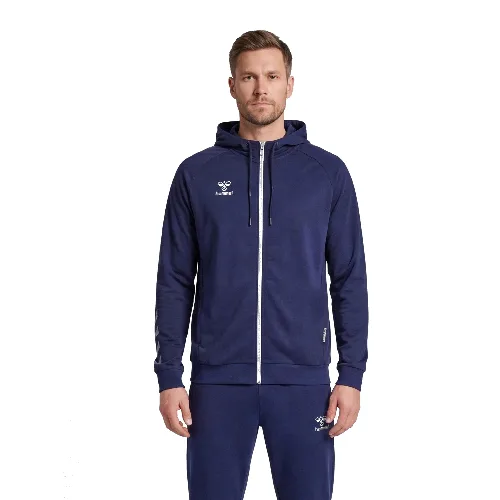 Bawełniana bluza z kapturem zapinana na zamek Hummel Move Grid