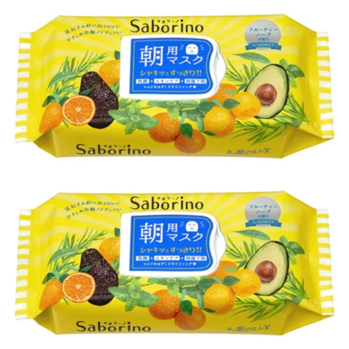 BCL - Saborino Morning Mask - Fruity Herbal - 32szt. (2szt.) Set