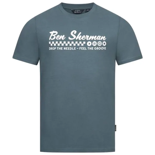 BEN SHERMAN Feel the Groove Mężczyźni T-shirt 1012965-NIEBIESKI