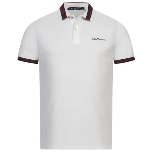 BEN SHERMAN House Collar Mężczyźni Koszulka polo 0078169NR-BIAŁY
