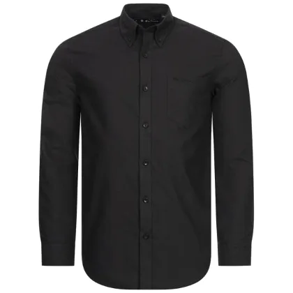 BEN SHERMAN Oxford Mężczyźni Koszula z długim rękawem 0077857-BARELYBLACK