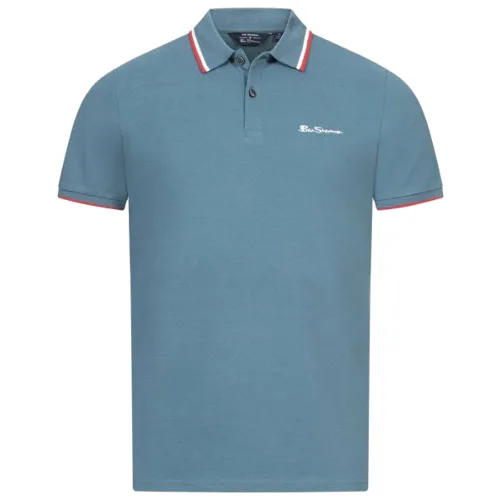 BEN SHERMAN Twin Tipped Mężczyźni Koszulka polo 0076270NR-Teal